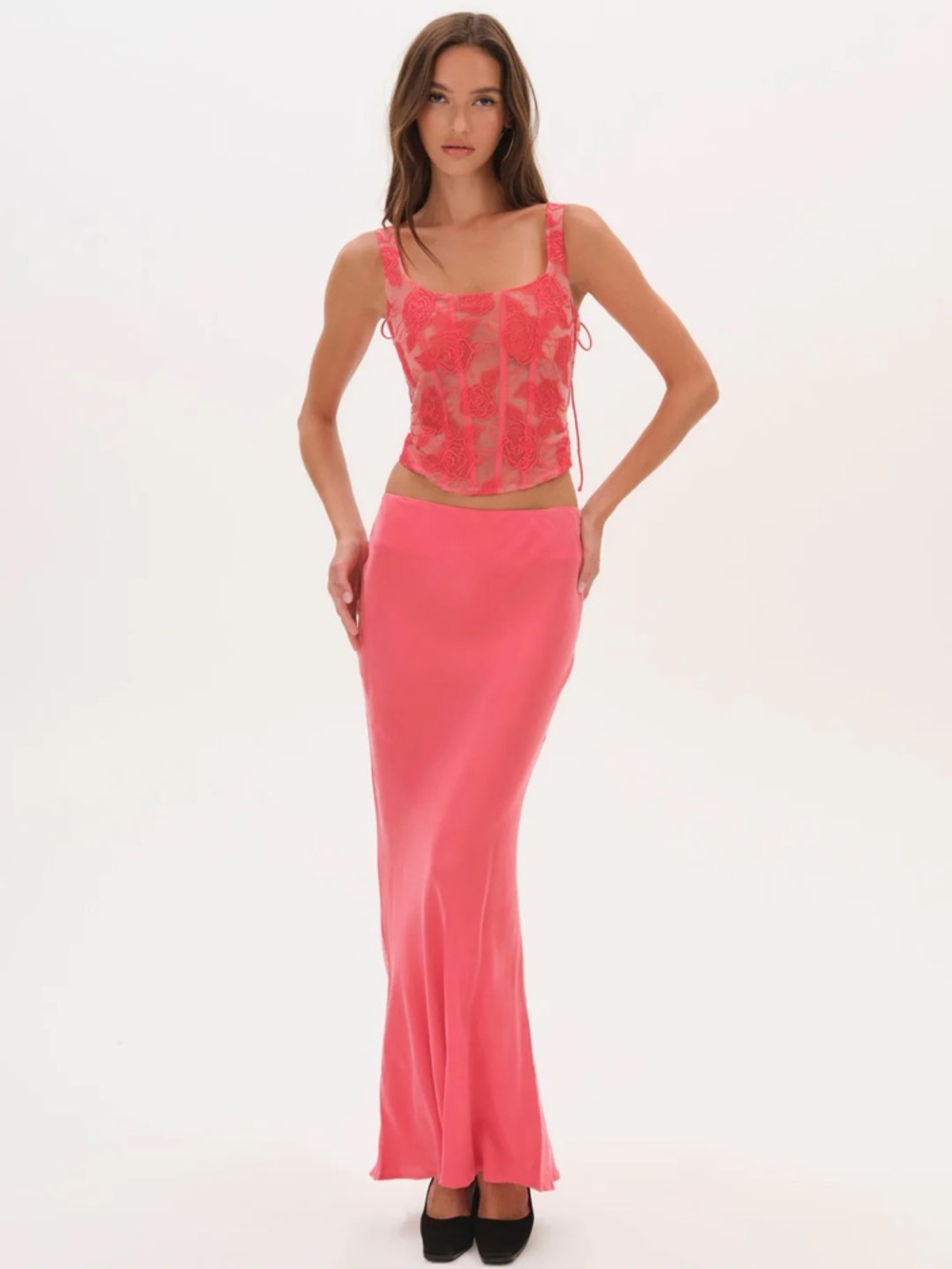 ❣️Host Pick❣️NWT For Love & Lemons Coral Pink Skirt